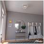 4_Hunter Squire Manor Chrome and Distressed White 4 Light Flush Mount more views