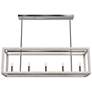 1_Hunter Squire Manor Chrome and Distressed White 5 Light Chandelier