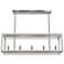 Hunter Squire Manor Chrome and Distressed White 5 Light Chandelier