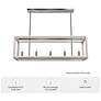 4_Hunter Squire Manor Chrome and Distressed White 5 Light Chandelier more views