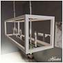 6_Hunter Squire Manor Chrome and Distressed White 5 Light Chandelier more views