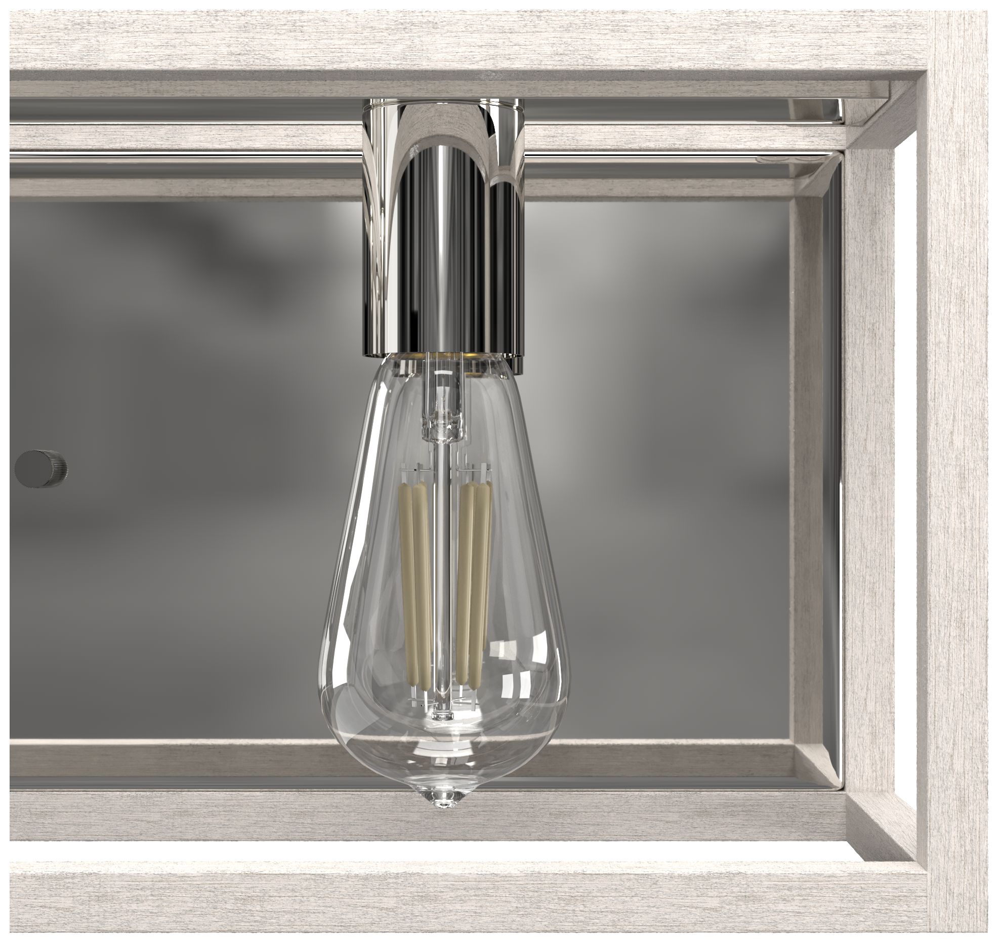 Image 2 Hunter Squire Manor Distressed White and Chrome 3 Light Bathroom Vanity more views