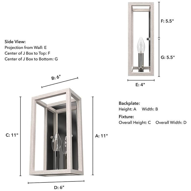 Image 4 Hunter Squire Manor Distressed White Sconce more views