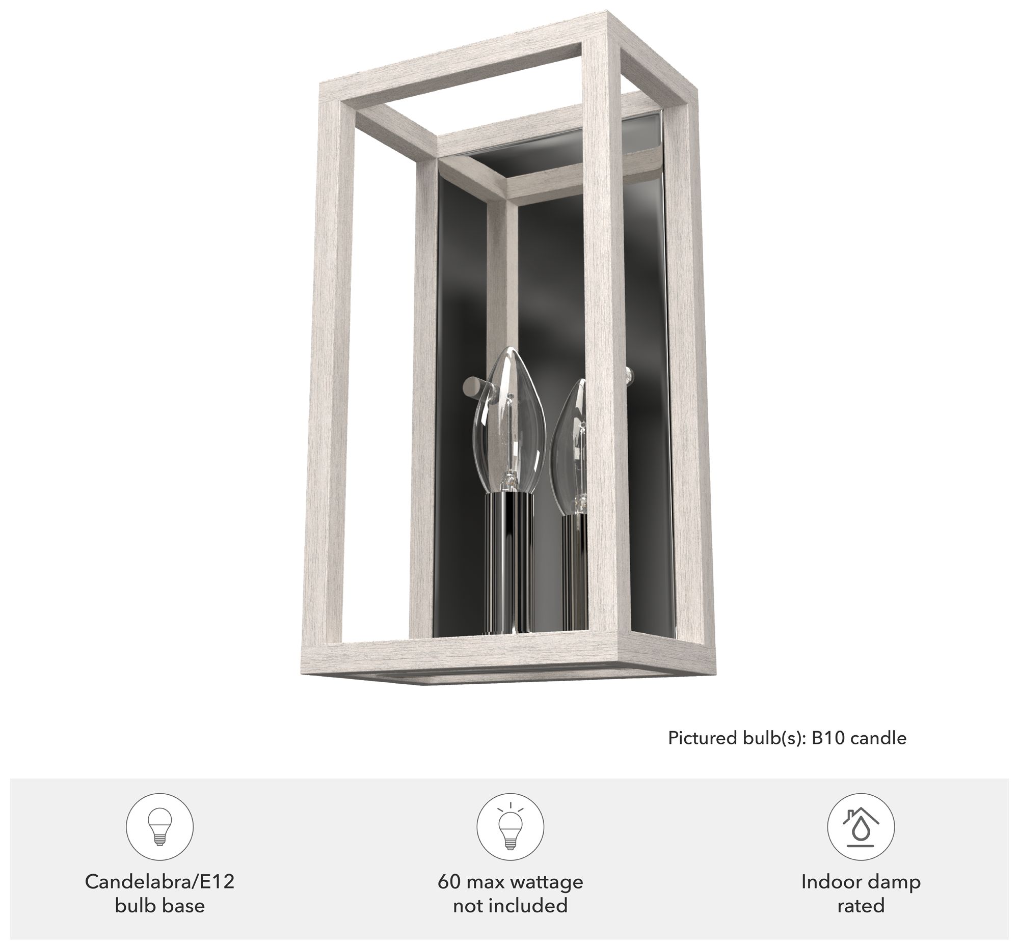 Image 5 Hunter Squire Manor Distressed White Sconce more views