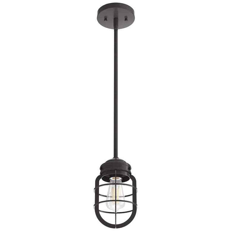 Image 1 Hunter Starklake 1 Light Mini Pendant Noble Bronze