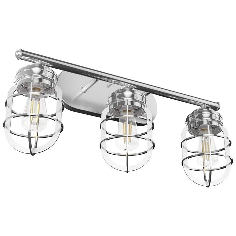 Image 1 Hunter Starklake 3 Light Vanity Brushed Nickel