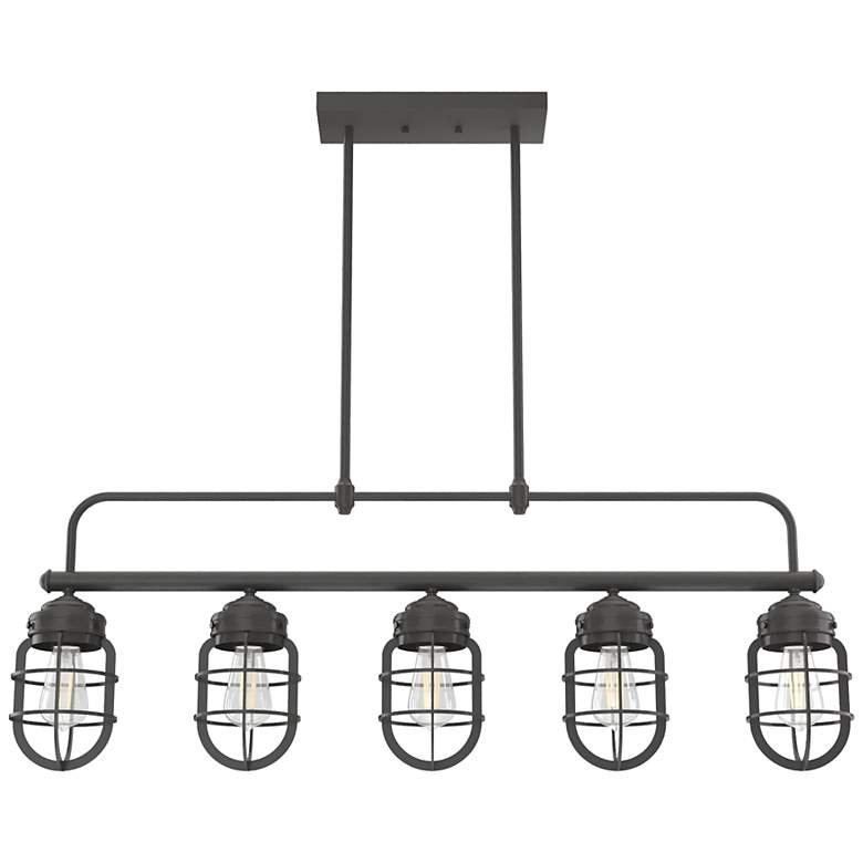 Image 2 Hunter Starklake 5 Light Chandelier Noble Bronze
