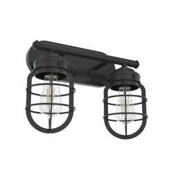 Hunter Starklake Noble Bronze 2 Light Vanity Wall Light Fixture