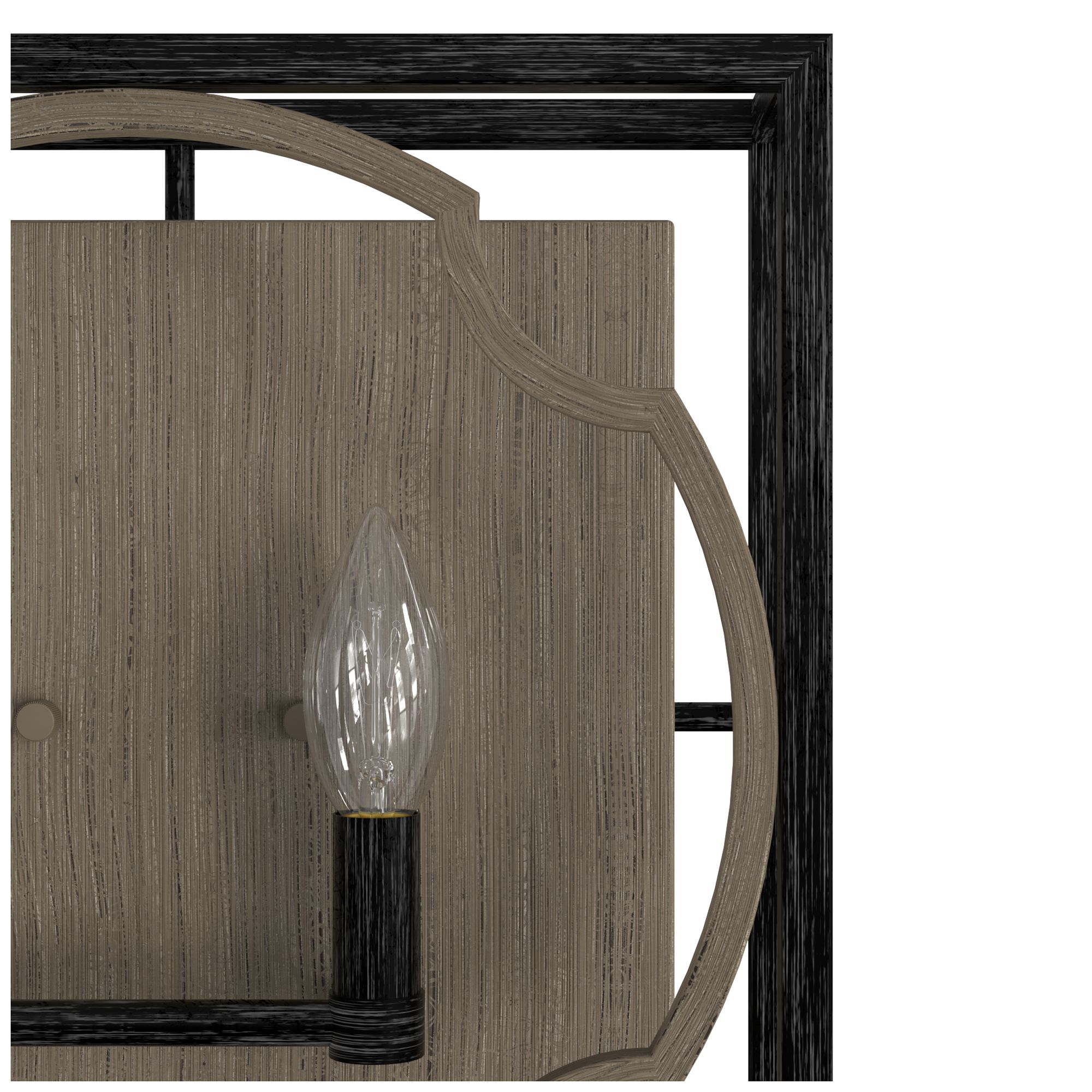 Image 2 Hunter Stone Creek French Oak and Rustic Iron 2 Light Large Sconce more views