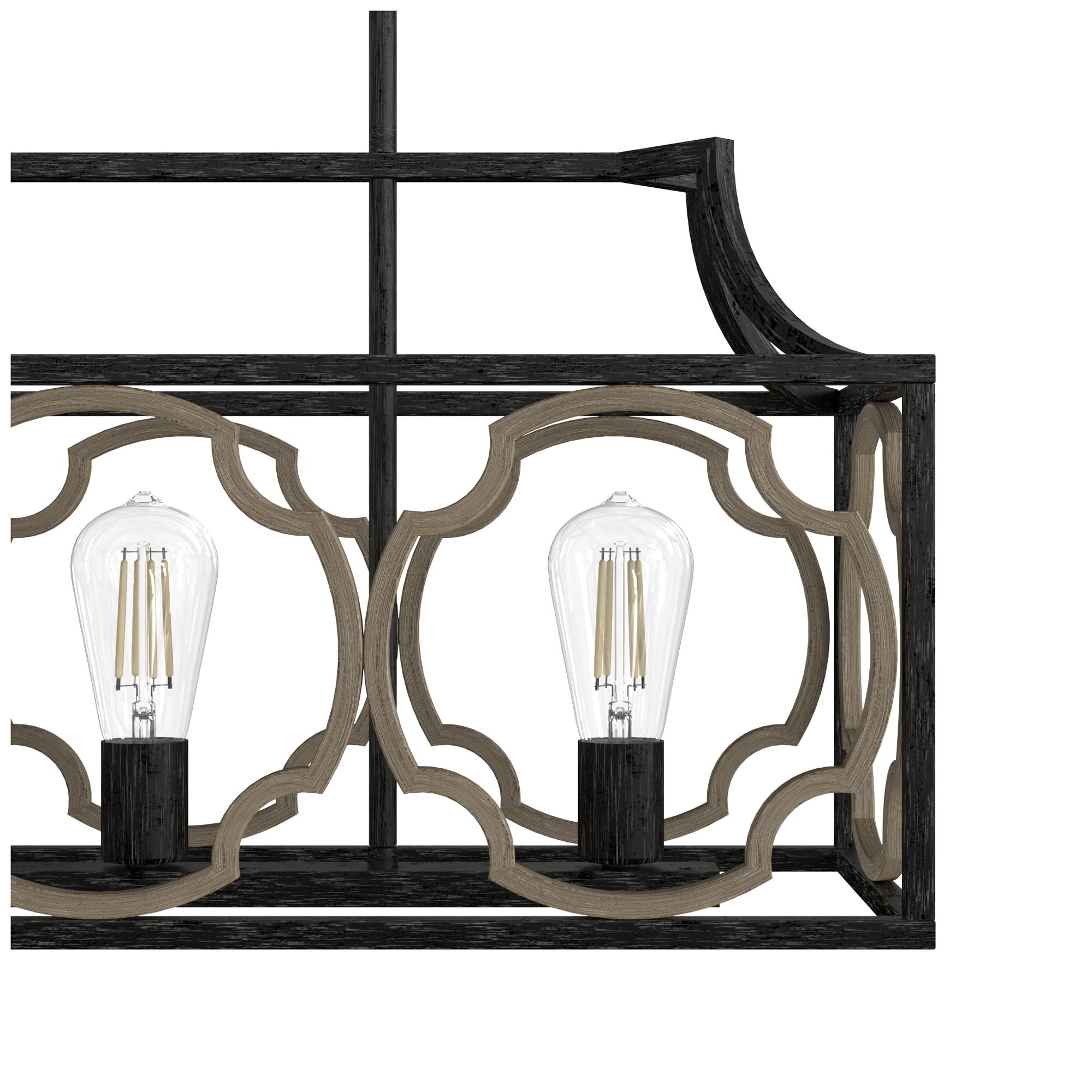 Image 2 Hunter Stone Creek French Oak and Rustic Iron 5 Light Large Chandelier more views