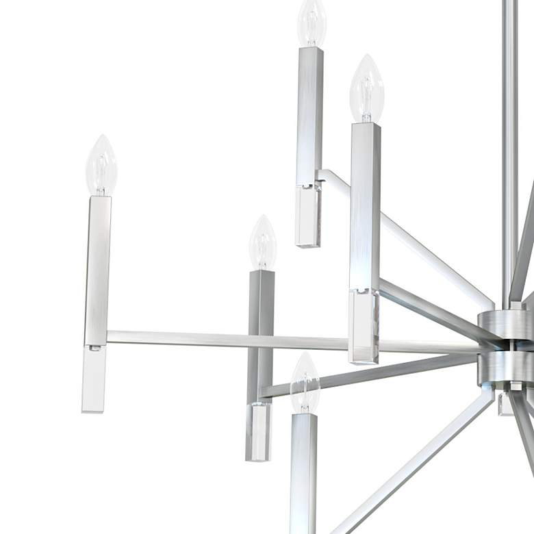 Image 4 Hunter Sunjai 40" Wide Brushed Nickel 12-Light Chandelier more views