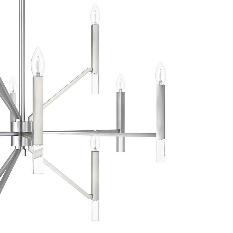 Image 5 Hunter Sunjai 40" Wide Brushed Nickel 12-Light Chandelier more views