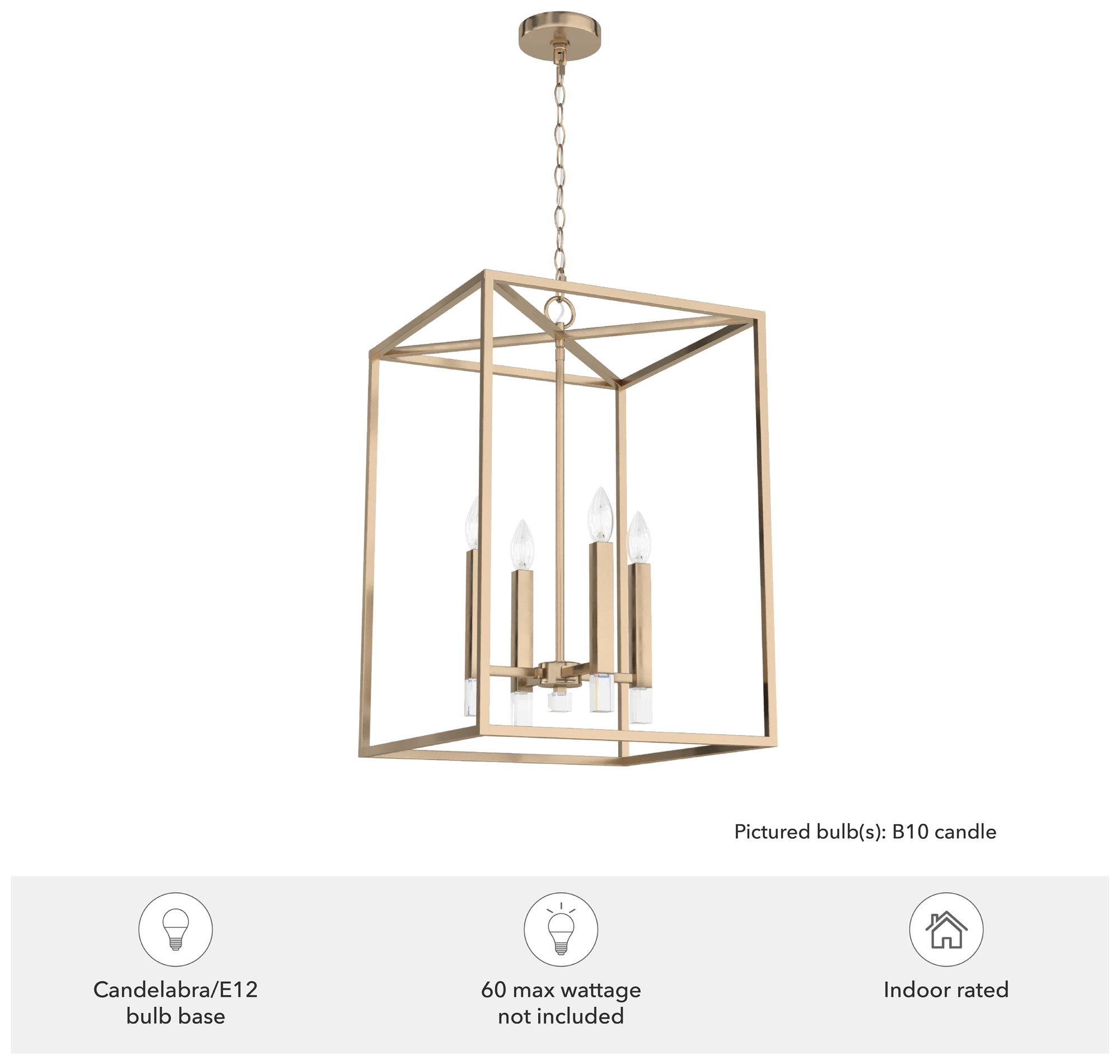 Image 3 Hunter Sunjai Alturas Gold 4 Light Large Pendant Ceiling Light Fixture more views