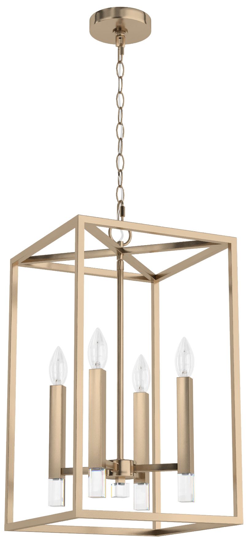 Hunter Sunjai Alturas Gold 4 Light Medium Pendant Ceiling Light Fixture