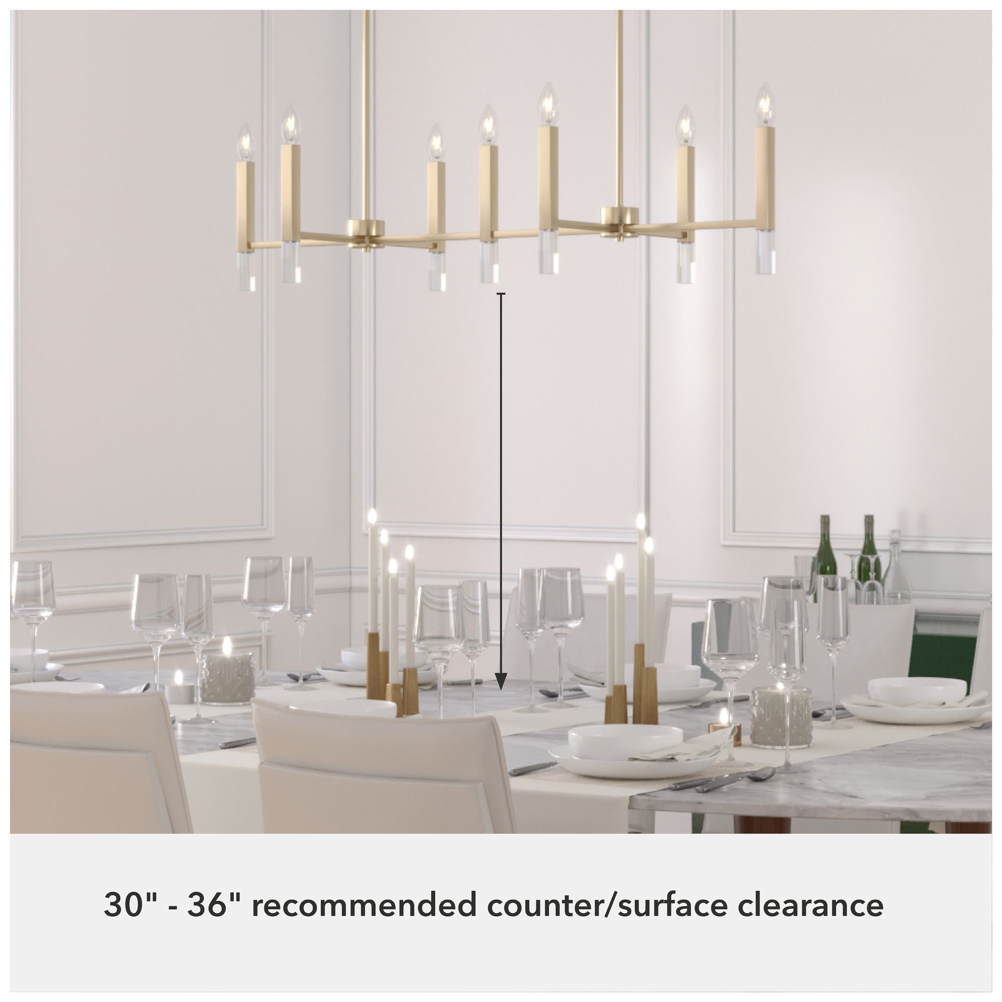 Image 4 Hunter Sunjai Alturas Gold 7 Light Large Chandelier Ceiling Light Fixture more views