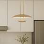 1_Hunter Sunset Ridge Luxe Gold Light Large Pendant Ceiling Light Fixture