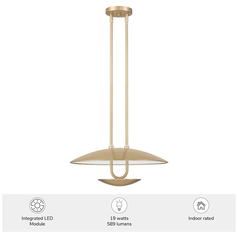Image 5 Hunter Sunset Ridge Luxe Gold Light Large Pendant Ceiling Light Fixture more views