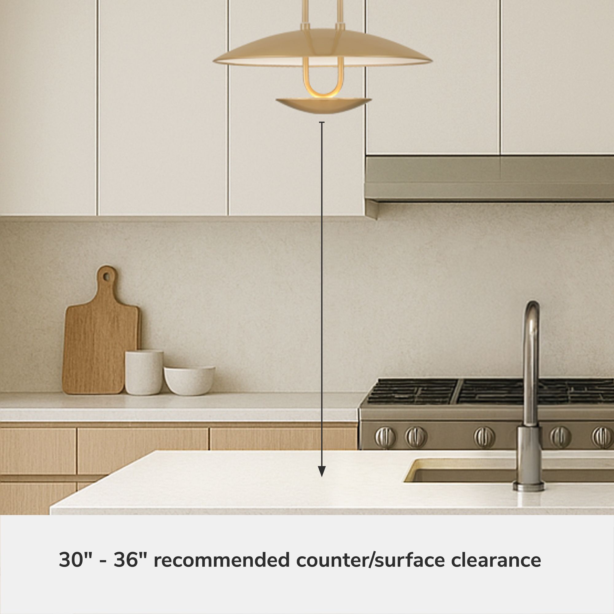 Hunter Sunset Ridge Luxe Gold Light Large Pendant Ceiling Light Fixture