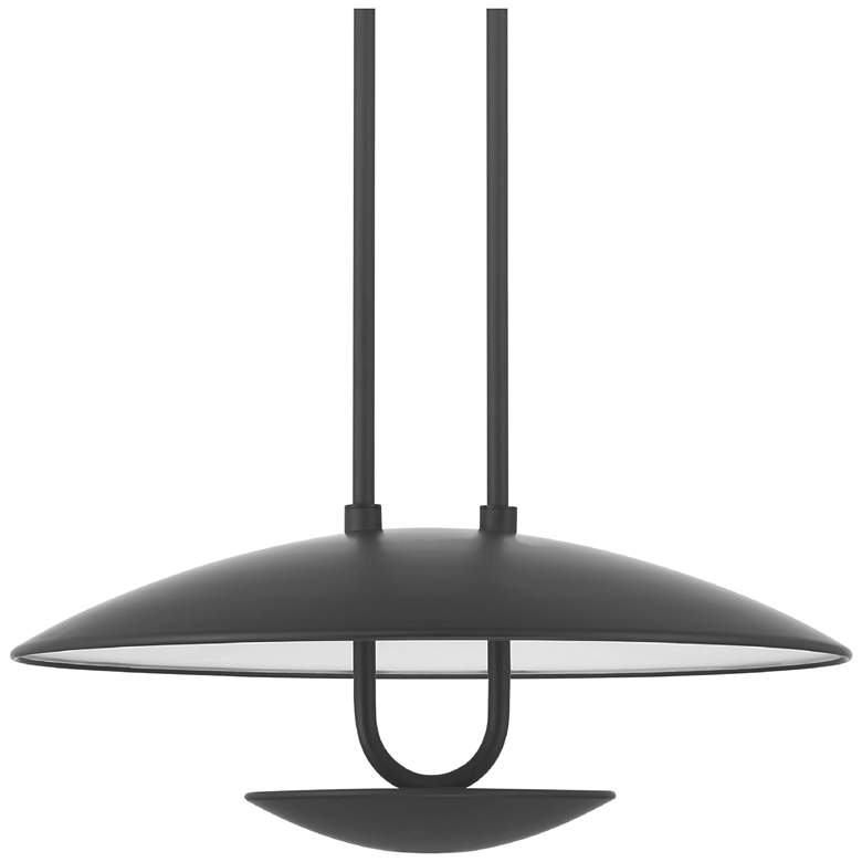 Image 2 Hunter Sunset Ridge Matte Black Light Large Pendant