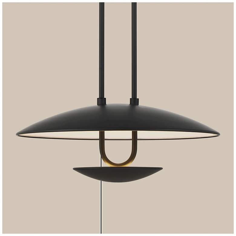 Image 1 Hunter Sunset Ridge Matte Black Light Large Pendant