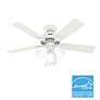 3_Hunter Swanson LED 44 in Fresh White ENERGY STAR Indoor Fan more views