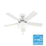 3_Hunter Swanson LED 44 in Fresh White ENERGY STAR Indoor Fan more views