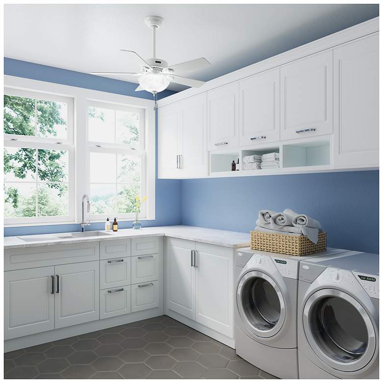 Image 4 Hunter Swanson LED 44 in Fresh White ENERGY STAR Indoor Fan more views