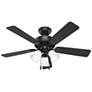 2_Hunter Swanson LED 44 in Matte Black ENERGY STAR Indoor Fan