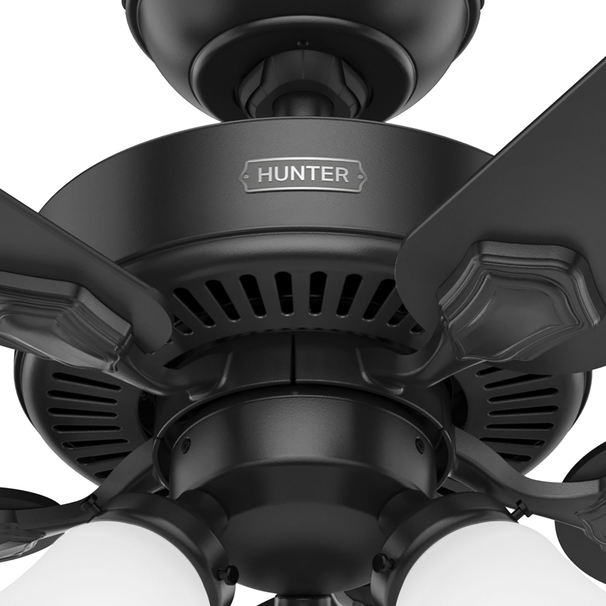 Hunter Swanson LED 44 in Matte Black ENERGY STAR Indoor Fan