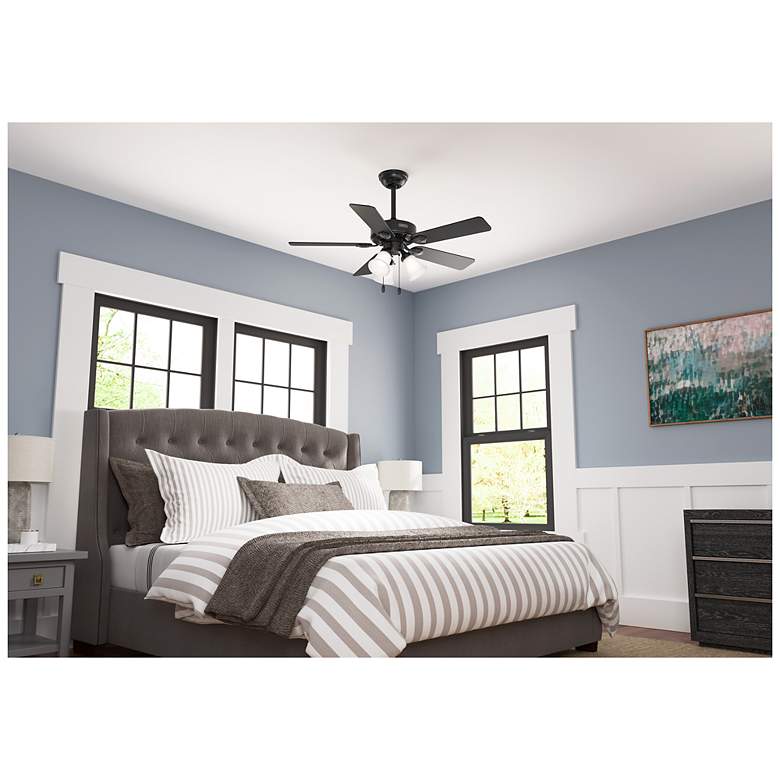 Image 4 Hunter Swanson LED 44 in Matte Black ENERGY STAR Indoor Fan more views