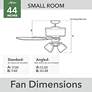 6_Hunter Swanson LED 44 in Matte Black ENERGY STAR Indoor Fan more views