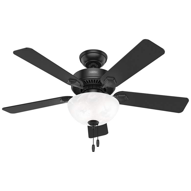 Image 2 Hunter Swanson LED 44 in Matte Black ENERGY STAR Indoor Fan