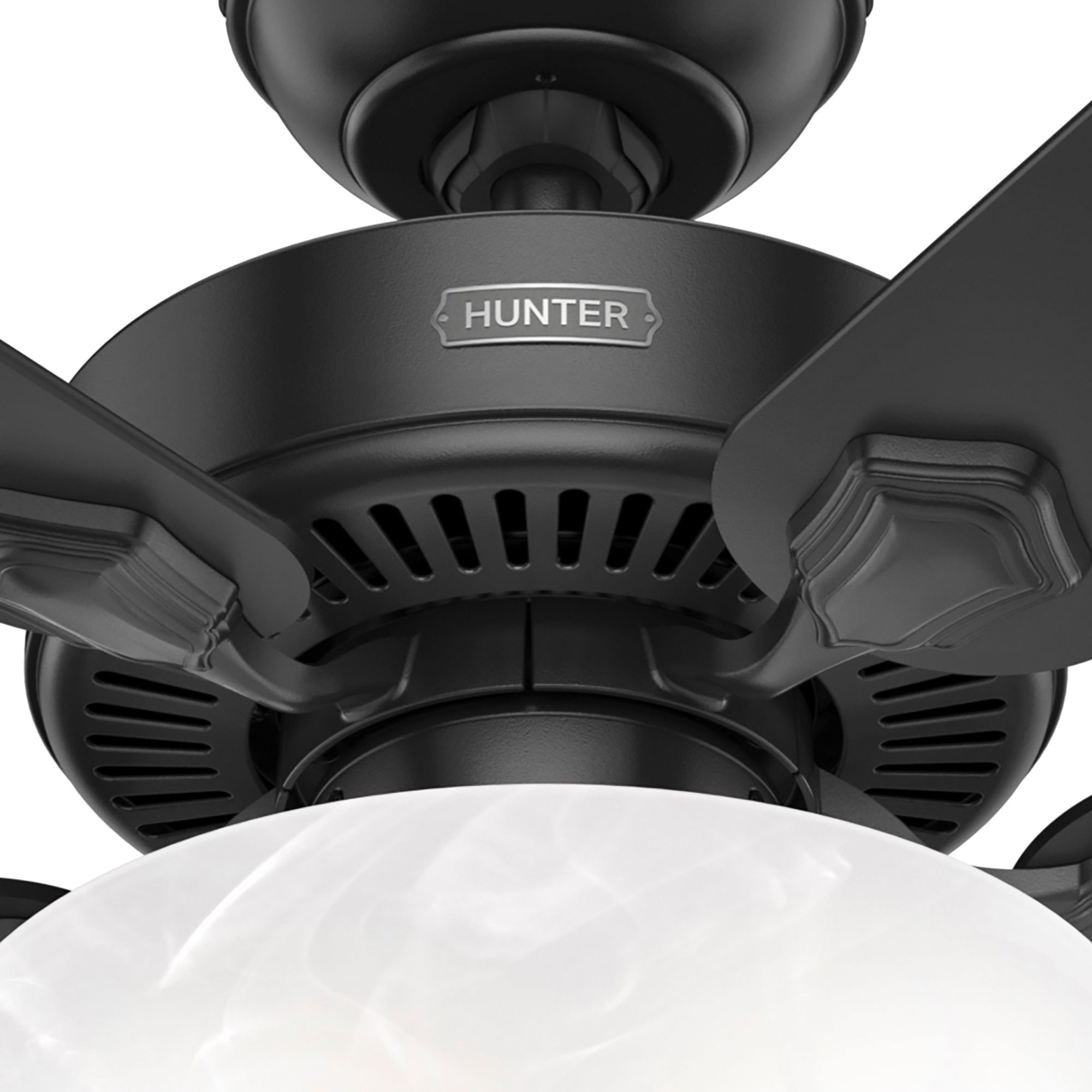 Hunter Swanson LED 44 in Matte Black ENERGY STAR Indoor Fan