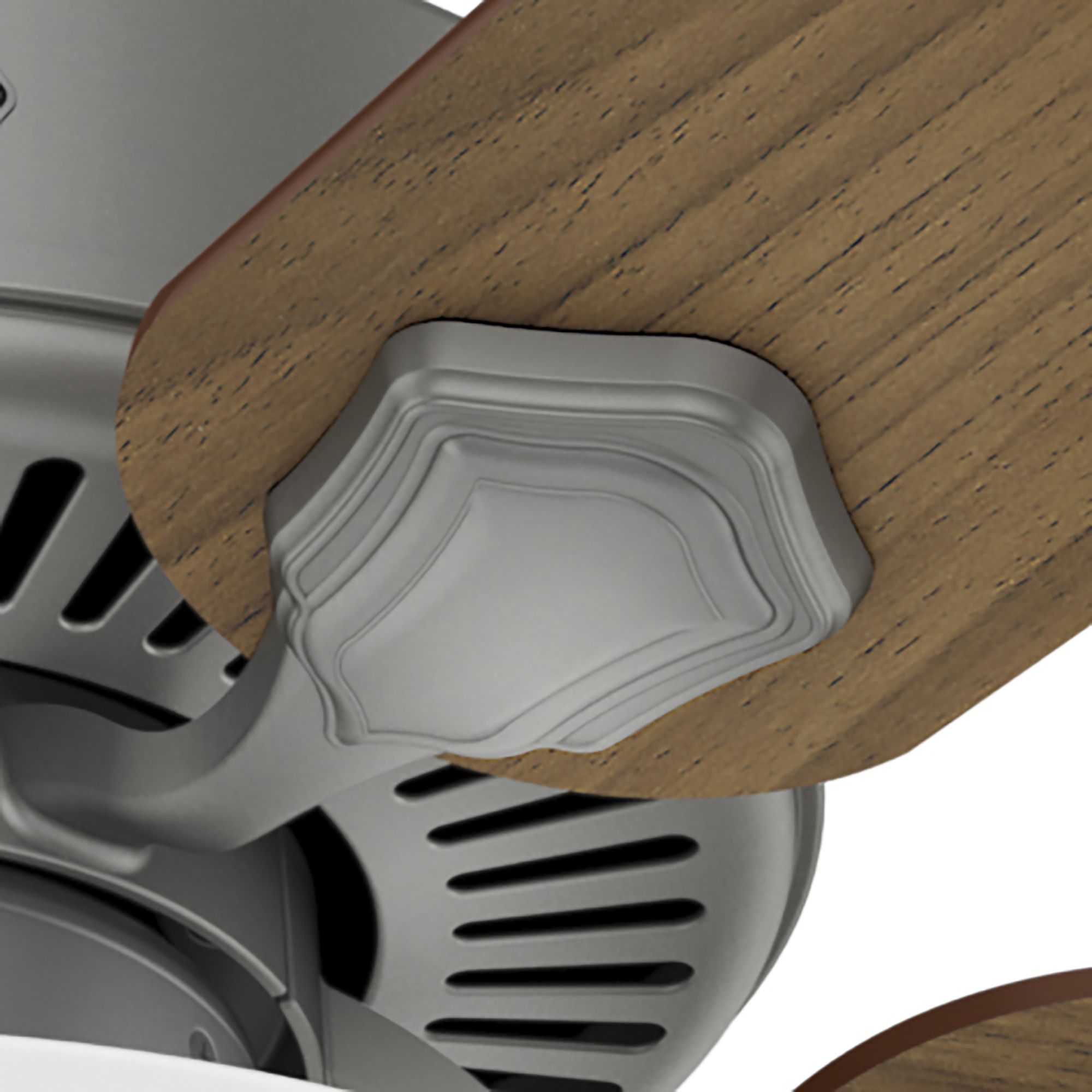 Hunter Swanson LED 44 in Matte Silver ENERGY STAR Indoor Fan