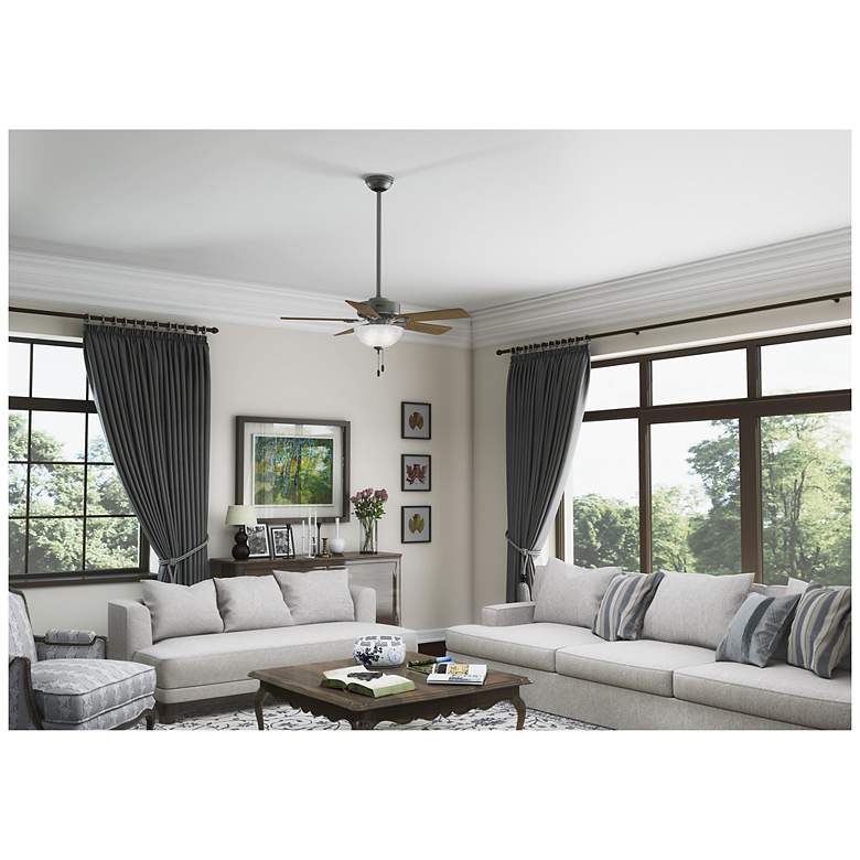 Image 4 Hunter Swanson LED 44 in Matte Silver ENERGY STAR Indoor Fan more views