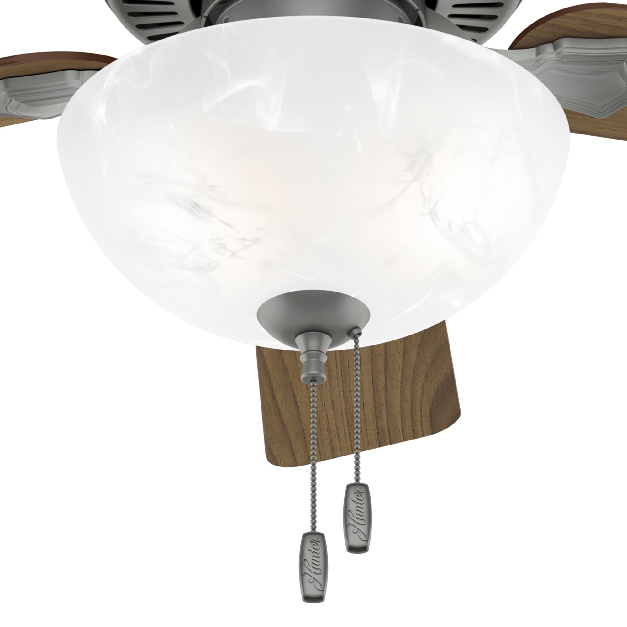 Hunter Swanson LED 44 in Matte Silver ENERGY STAR Indoor Fan