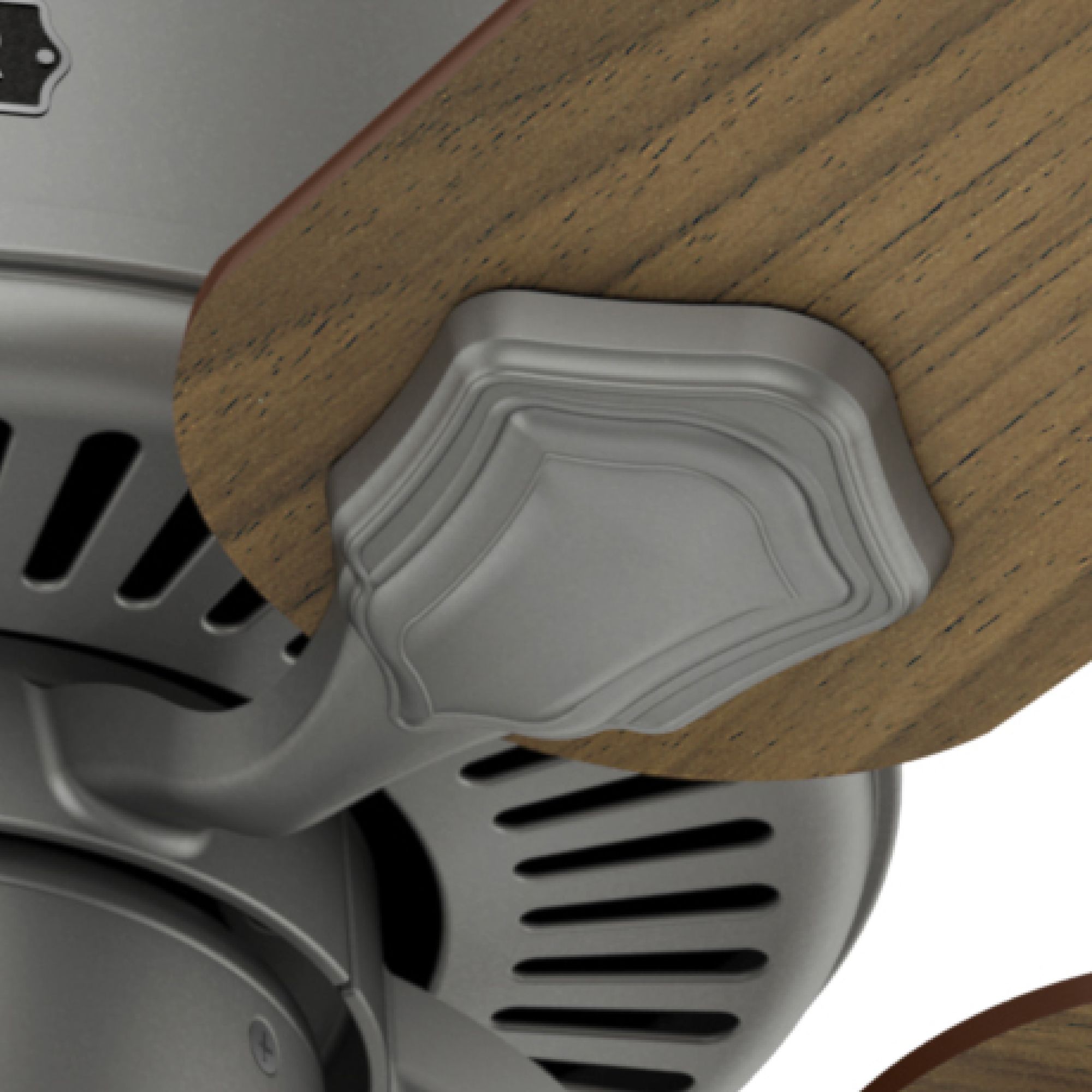 Hunter Swanson LED 44 in Matte Silver ENERGY STAR Indoor Fan