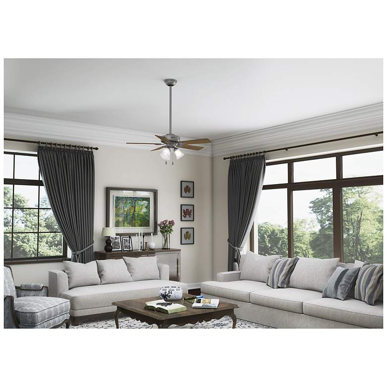 Image 3 Hunter Swanson LED 44 in Matte Silver ENERGY STAR Indoor Fan more views