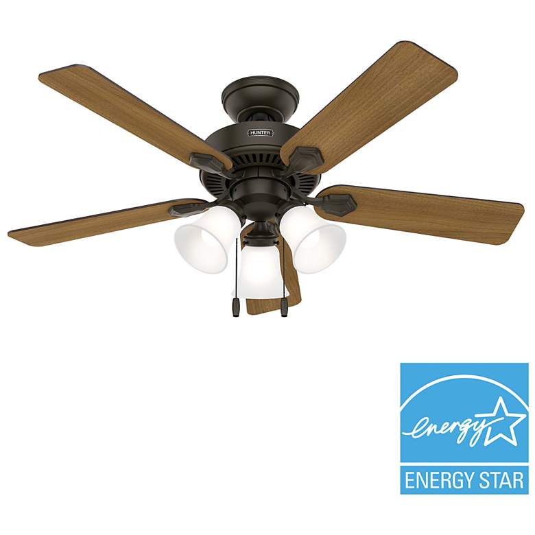 Image 3 Hunter Swanson LED 44 in New Bronze ENERGY STAR Indoor Fan more views