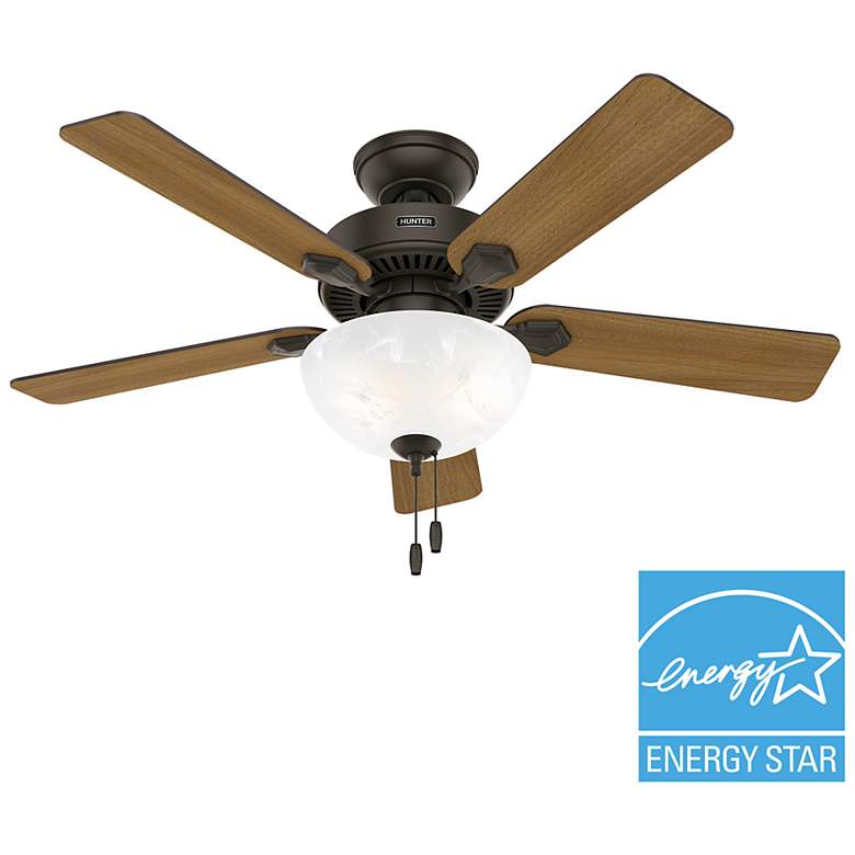 Image 3 Hunter Swanson LED 44 in New Bronze ENERGY STAR Indoor Fan more views