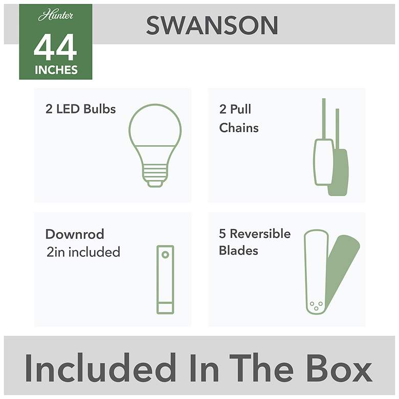 Image 7 Hunter Swanson LED 44 in New Bronze ENERGY STAR Indoor Fan more views