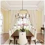 5_Hunter Teren Distressed White and Textured Rust 6 Light Chandelier more views