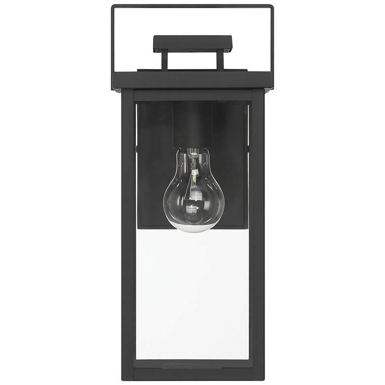 Image 1 Hunter Timbergrove Matte Black Outdoor 1 Light Medium 14 Inch Wall Light