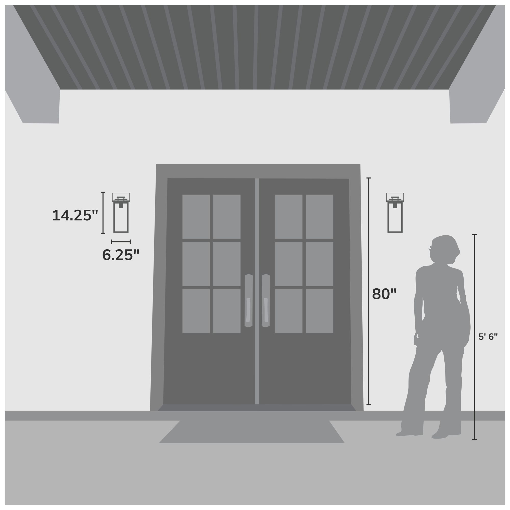 Image 6 Hunter Timbergrove Matte Black Outdoor 1 Light Medium 14 Inch Wall Light more views