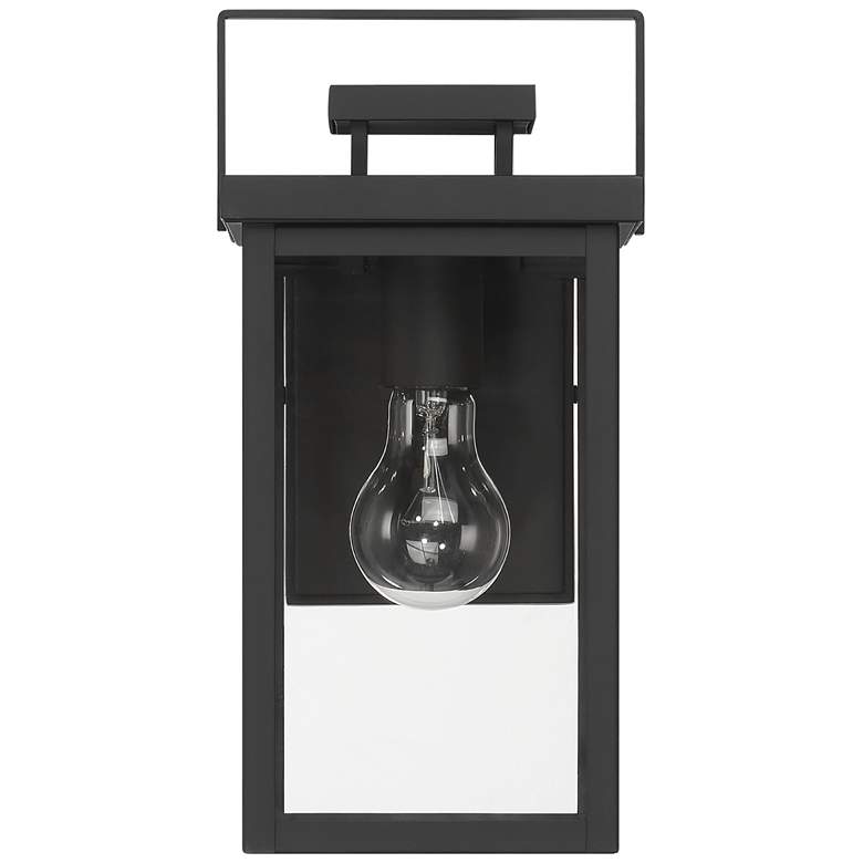 Image 1 Hunter Timbergrove Matte Black Outdoor 1 Light Small 12 Inch Wall Light