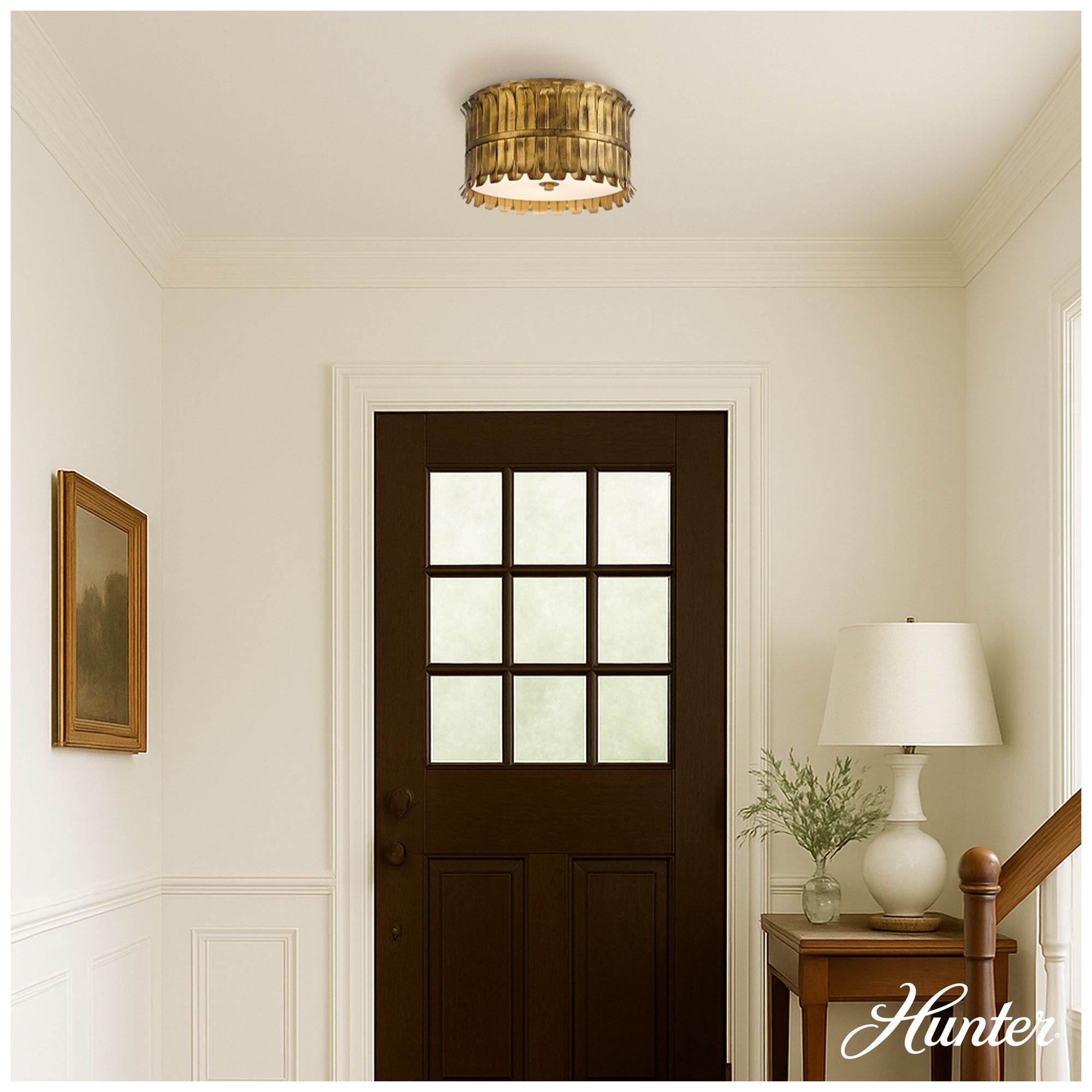 Image 3 Hunter Valdaz Brushed Luxe Gold 3 Light more views