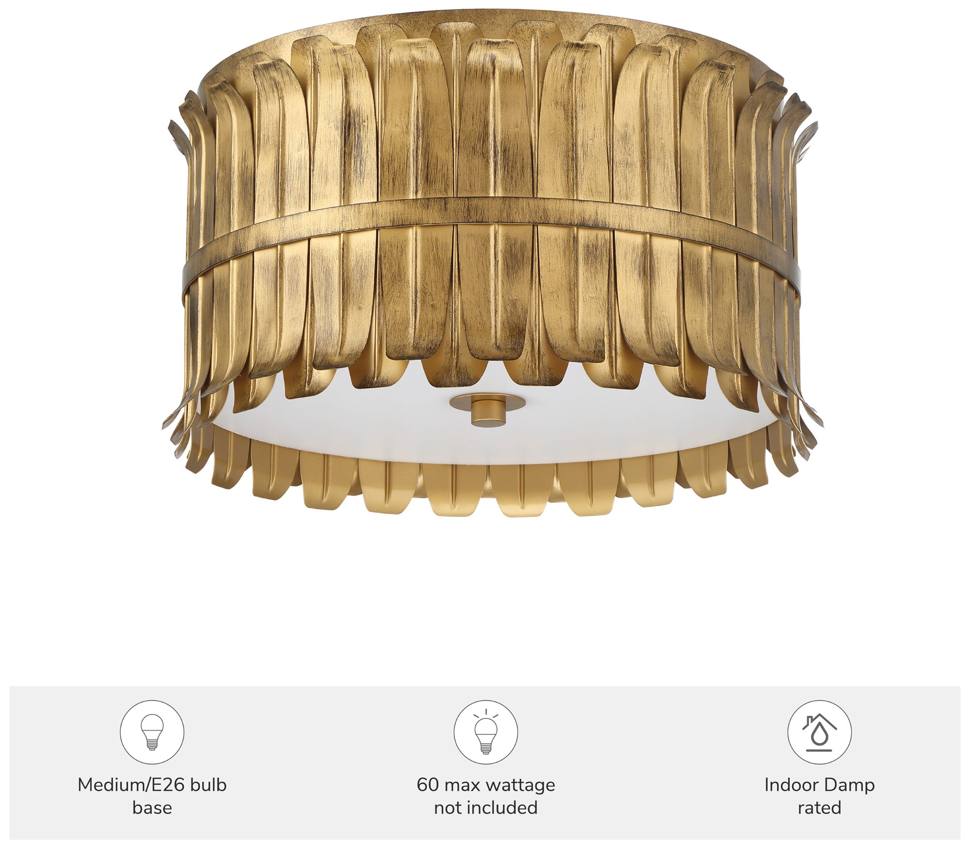 Image 5 Hunter Valdaz Brushed Luxe Gold 3 Light more views