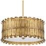 2_Hunter Valdaz Brushed Luxe Gold with Frosted Glass 3 Light Pendant