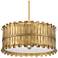Hunter Valdaz Brushed Luxe Gold with Frosted Glass 3 Light Pendant