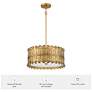 5_Hunter Valdaz Brushed Luxe Gold with Frosted Glass 3 Light Pendant more views